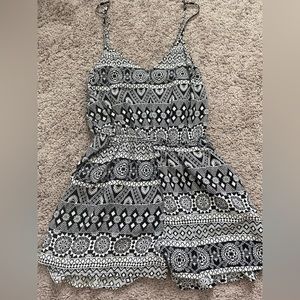 Tribal print romper with pockets